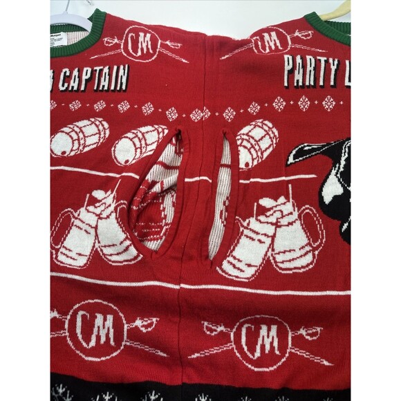 Captain Morgan 4 Person Christmas Sweater Novelty Pullover Knit Adult One Size - Picture 4 of 16